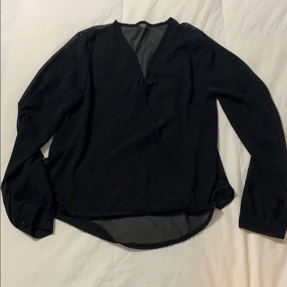 Black Chiffon Top